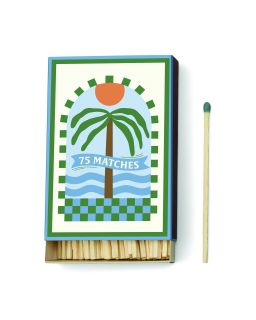 A Dopo Boxed Matches Palm Tree Dark Green - 75 Matches (9.6 Cm)