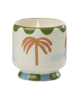 Adopo 8 Oz./226G Palm Tree Ceramic Candle - Lush Palms Boxed