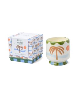 Adopo 8 Oz./226G Palm Tree Ceramic Candle - Lush Palms Boxed