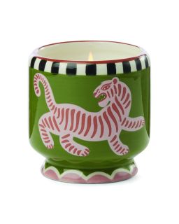 Adopo 8 Oz./226G Tiger Ceramic Candle - Black CedaretFig Boxed