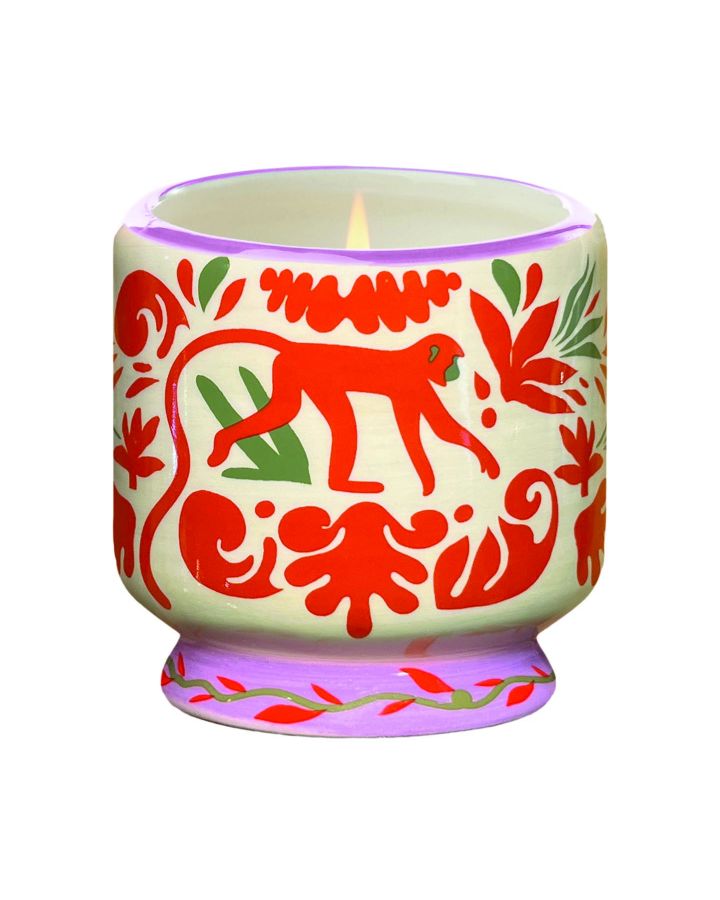 Adopo 8 Oz./226G Jungle Ceramic Candle - CoconutetAmber Boxed
