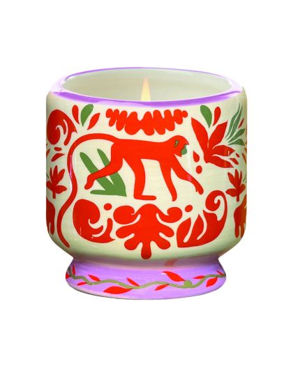 Adopo 8 Oz./226G Jungle Ceramic Candle - CoconutetAmber Boxed