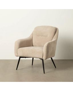 Fauteuil Beige Tissu-Métal 69 X 73 X 79 Cm
