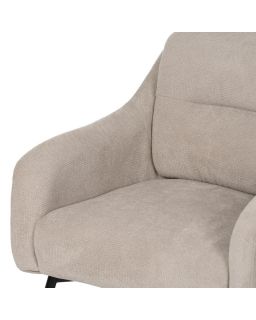 Fauteuil Beige Tissu-Métal 69 X 73 X 79 Cm