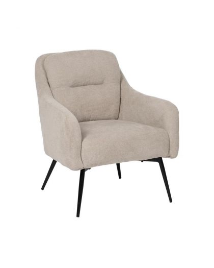 Fauteuil Beige Tissu-Métal 69 X 73 X 79 Cm