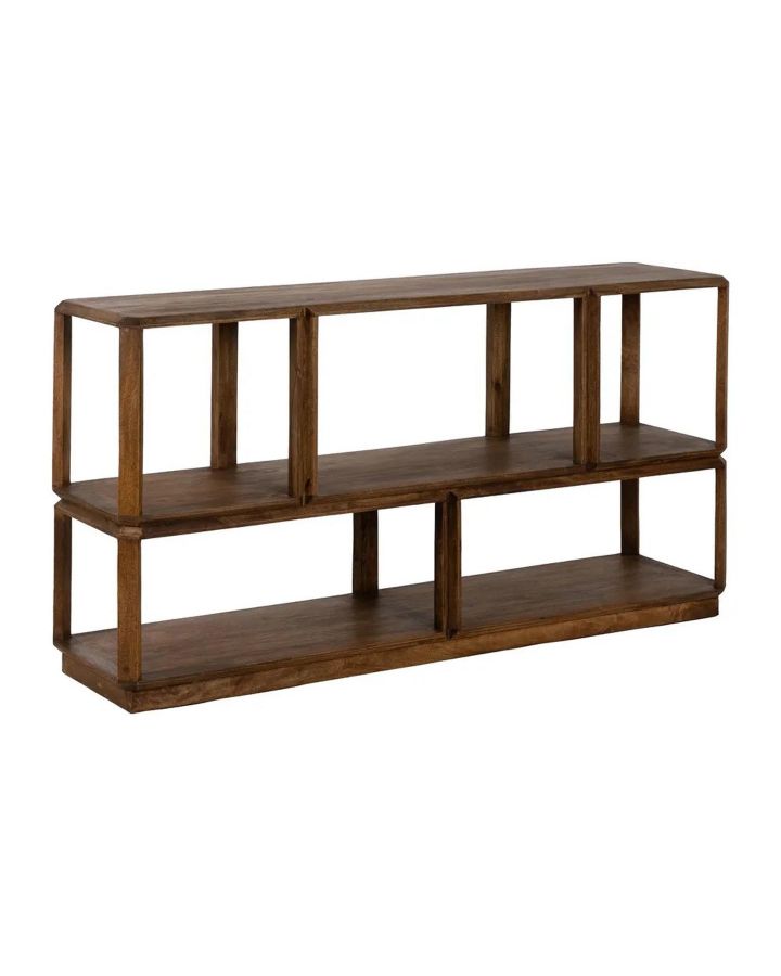 Étagère Marron Bois De Manguier Salon 160 X 42 X 85 Cm