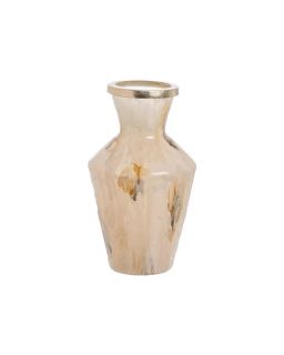 Vase Métal-Cristal Décoration 23 X 23 X 39 Cm