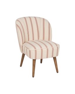 Fauteuil Rayures Terracotta 54 X 64 X 73 Cm