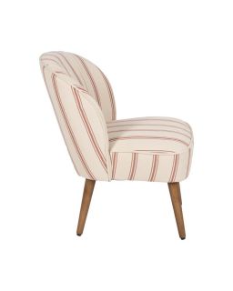 Fauteuil Rayures Terracotta 54 X 64 X 73 Cm