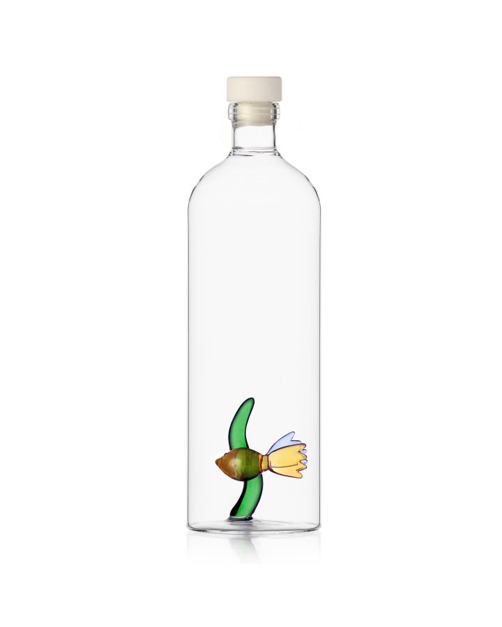 Bottle With Fish And Seagrass Taille 8,5X8,5X1,5Cm