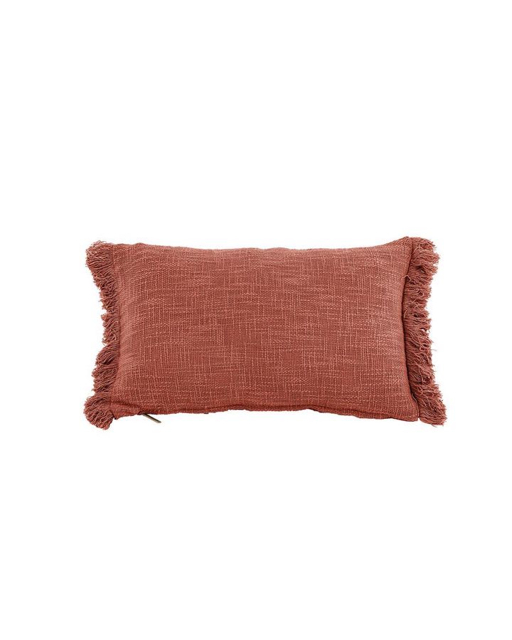 Coussin Cotton Slub Solid 30X50Cm, Rust