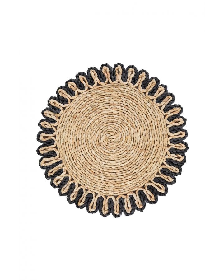 Set De Table Cornhusk Ø38 Cm, Noir Natural