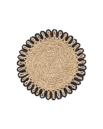 Set De Table Cornhusk Ø38 Cm, Noir Natural