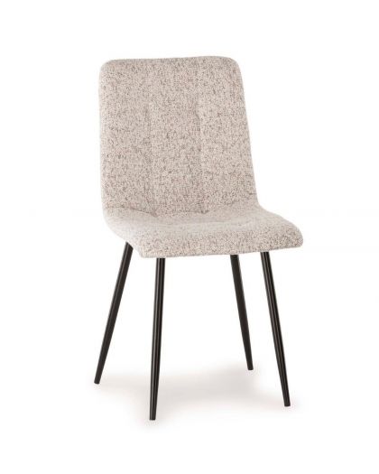 Chaise Manta Chiné Beige Et Noir Taille 55X44X89Cm
