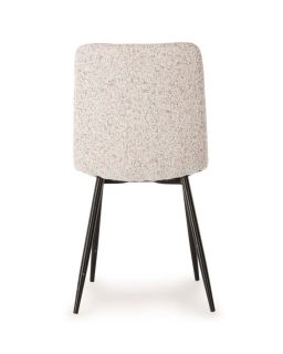 Chaise Manta Chiné Beige Et Noir Taille 55X44X89Cm