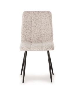 Chaise Manta Chiné Beige Et Noir Taille 55X44X89Cm