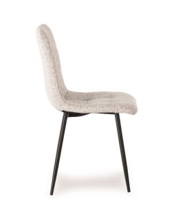 Chaise Manta Chiné Beige Et Noir Taille 55X44X89Cm