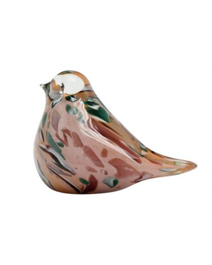 Oiseau Verre Multico 13X6,5X8,5Cm