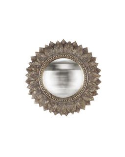 Miroir Feuilles Convexe Dore Ø 24.3Cm