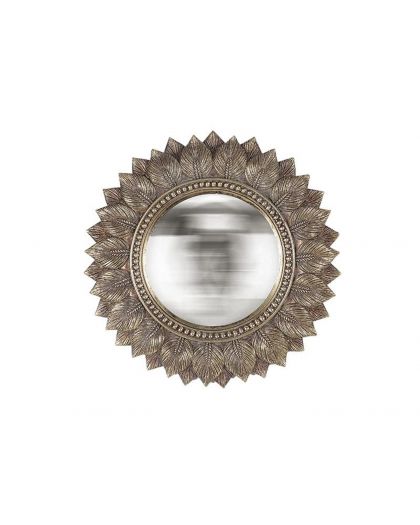 Miroir Feuilles Convexe Dore Ø 24.3Cm