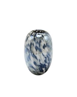 Vase Verre Ecail Noir Blanc 17X25Cm