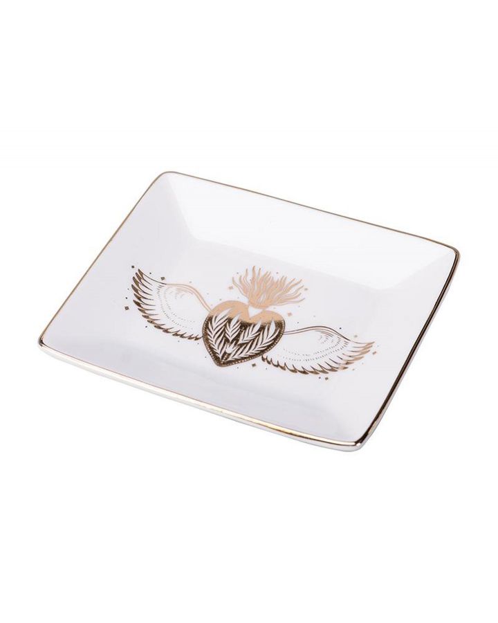Coupelle Ceram Ex-Voto Dore 12,2X10,5Cm