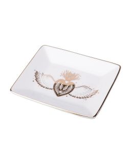 Coupelle Ceram Ex-Voto Dore 12,2X10,5Cm