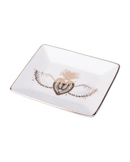Coupelle Ceram Ex-Voto Dore 12,2X10,5Cm