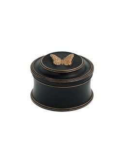 Boite NoiretDore Papillon 7,5X5Cm