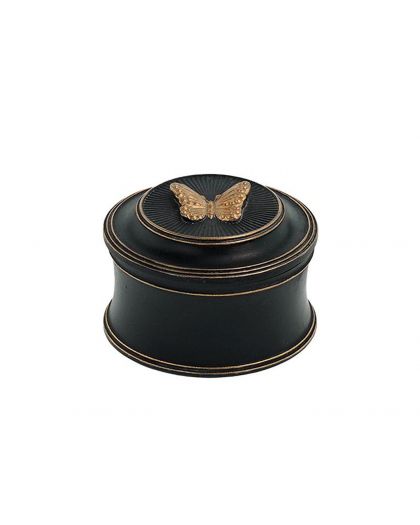 Boite NoiretDore Papillon 7,5X5Cm