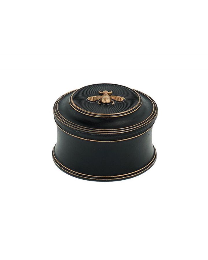 Boite NoiretDore Abeille 7,5X5Cm