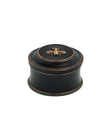 Boite NoiretDore Abeille 7,5X5Cm