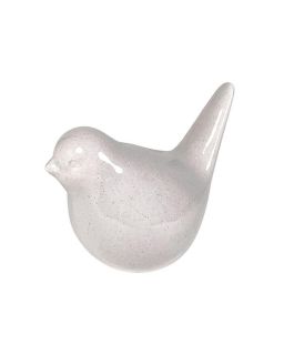 Statuette Oiseau Ceramique Blanc 8,7X5,7X6,8Cm