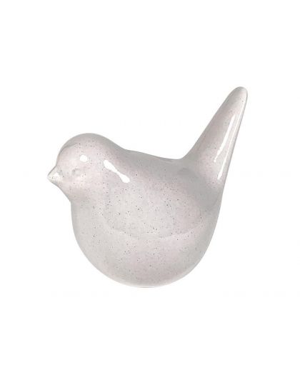 Statuette Oiseau Ceramique Blanc 8,7X5,7X6,8Cm
