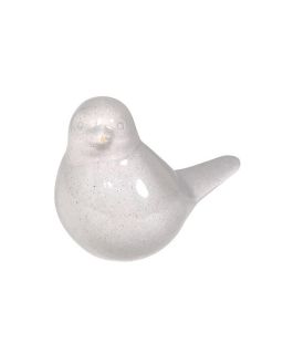 Statuette Oiseau Ceramique Blanc 8,7X5,7X6,8Cm