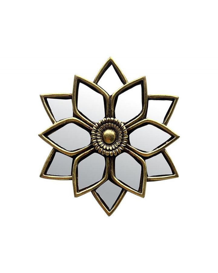 Deco Murale Fleur Miroir 11,5X12Cm