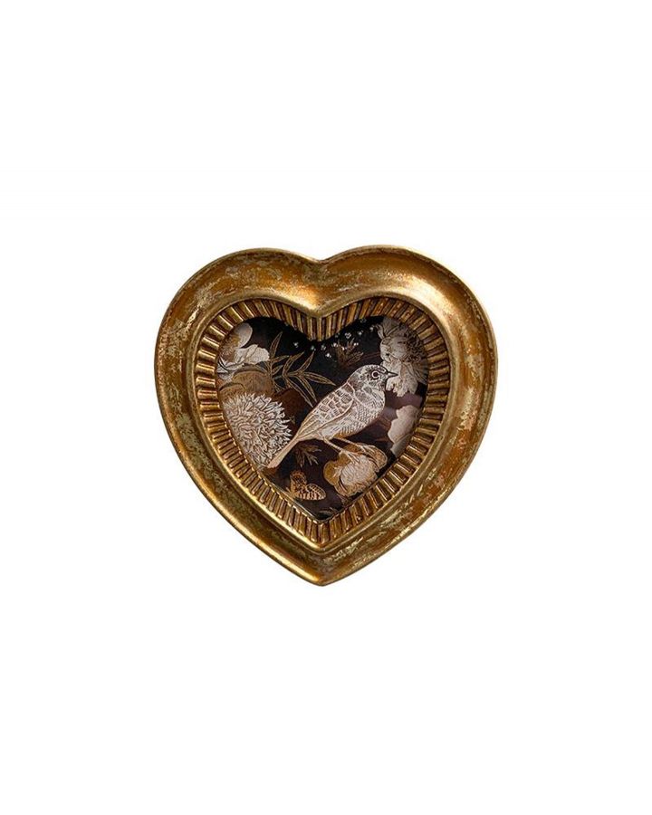 Cadre Dore Cœur 11X11,5Cm