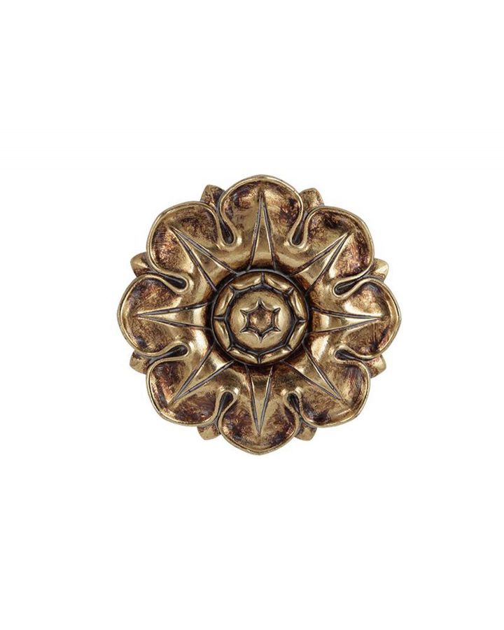 Deco Murale Fleur Dore 10Cm