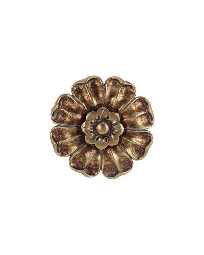 Deco Murale Fleur Dore 10Cm