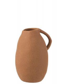 Vase Cruche Ceramique Marron M ,18x15x25cm