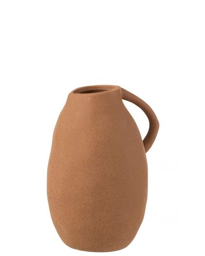 Vase Cruche Ceramique Marron M ,18x15x25cm