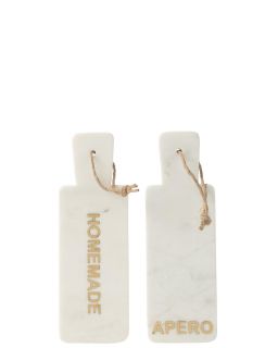 Planche A Fromage Rectangle Apero/Homemade Marbre Blanc ,30x10x1,5cm