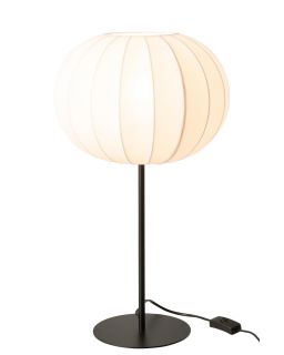 Lampe Lanterne Metal/Textile Blanc Large ,30x30x53,5cm