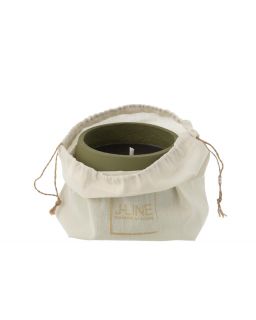 Bougie Exterieure Cyra Ciment Vert Medium ,18x18x13,5cm