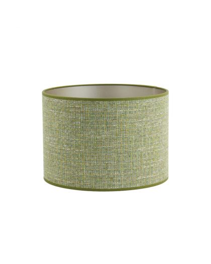 Abat-Jour Cylindre 20X20X15 Cm Tweed Vert