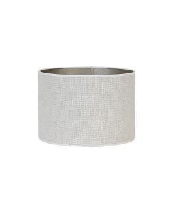Abat-Jour Cylindre 25X25X18 Cm Saverna Blanc Oeuf