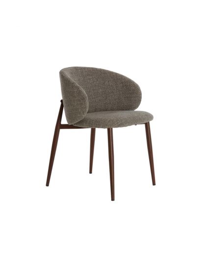 Chaise 57X56X74 Cm Aluko Noirxbrun Clair+Brun
