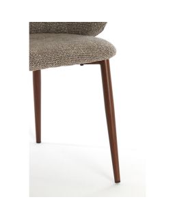 Chaise 57X56X74 Cm Aluko Noirxbrun Clair+Brun