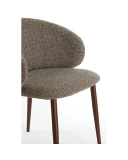 Chaise 57X56X74 Cm Aluko Noirxbrun Clair+Brun