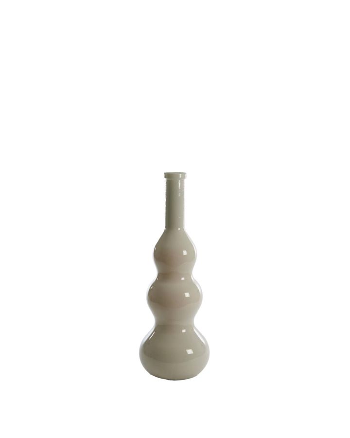 Vase Ø26,5X75 Cm Venerio Verre Beige Clair Laiteux